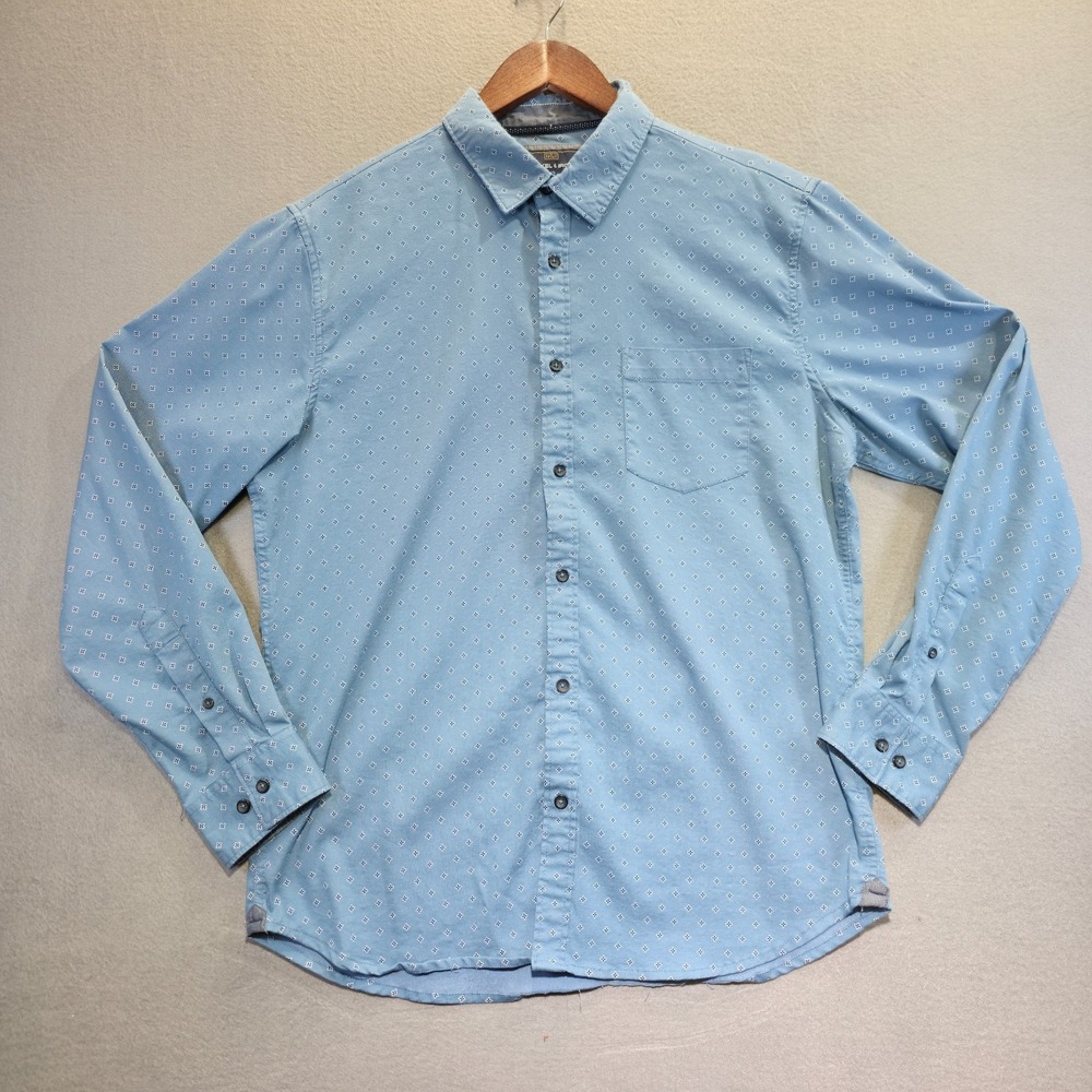 Nickel & Iron Men's Stretch Long Sleeve Button Up‎ Shirt Size Large